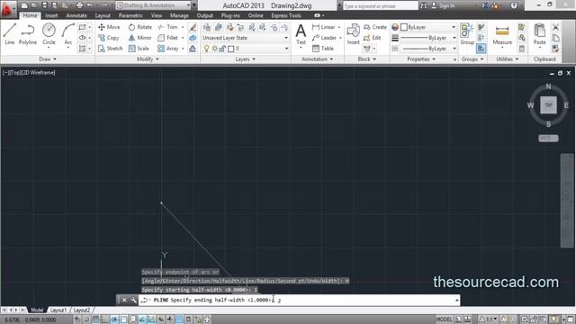 Polyline command of autocad with all subcommands смотреть онлайн