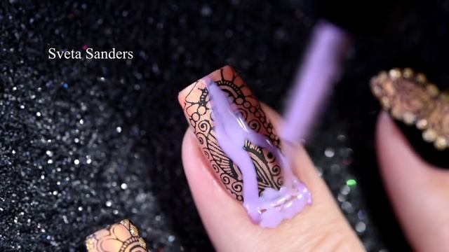 Lace Matte Stamping Nail Art Tutorial смотреть онлайн