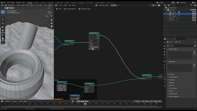Blender Geometry Nodes Tutorial - Foam on Objects in Water смотреть онлайн