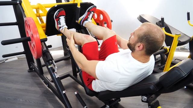 Жим ногами под углом 45 градусов PL-1717 и ягодичный мостик PL-1716 от BRONZE GYM. смотреть онлайн