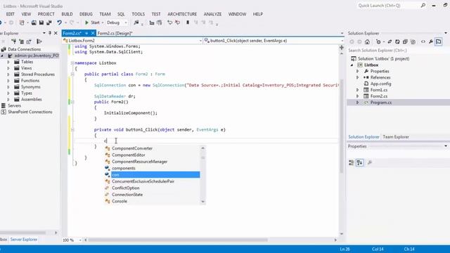 C# – Fill Listbox from Sql Server Database смотреть онлайн