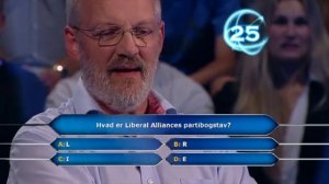 Hvem vil være millionær - Nyrup kan ikke gætte Liberal Alliances Partibogstav