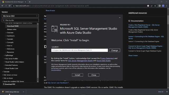 Microsoft SQL Server Management Studio Download & Installation смотреть онлайн