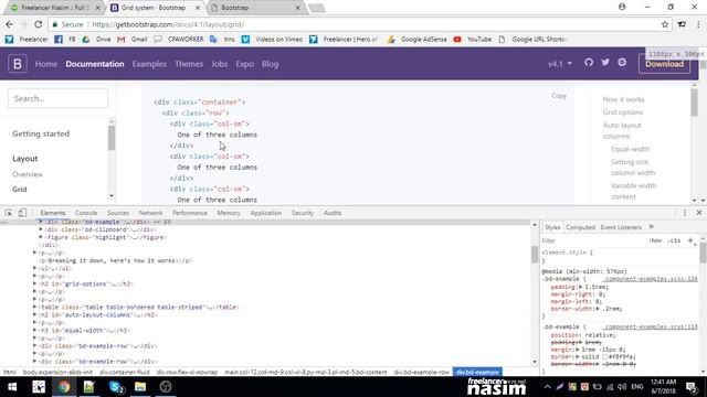 Bootstrap Bangla Tutorial | column introduction 1 | Part 3 | Freelancer Nasim смотреть онлайн
