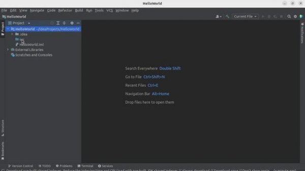 How to create first java project in intellij idea community edition