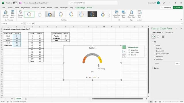 Create a Gauge Chart in Excel смотреть онлайн