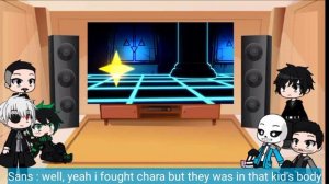Fandoms react to Chara vs Nightmare Sans