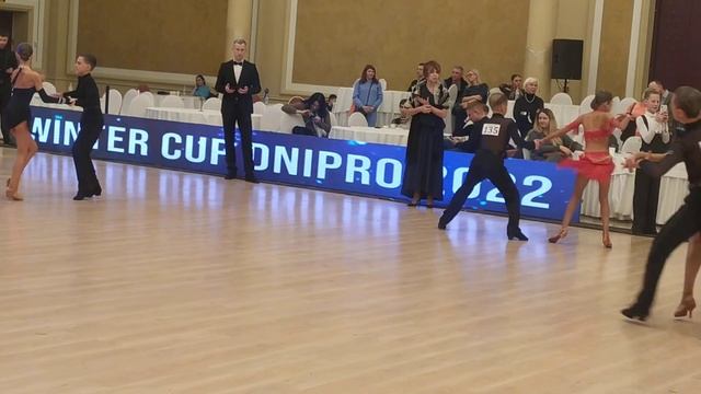 Winter Cup Dnipro 2022 Юниоры 1 Open La Никитенко Ярослав - Казаку Елизавета Первый турнир, Самба смотреть онлайн