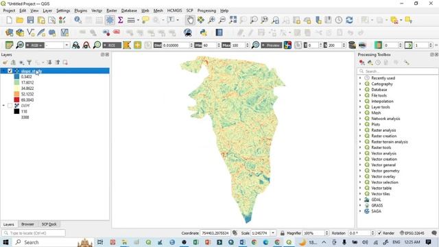 How to create SLOPE MAP in QGIS смотреть онлайн