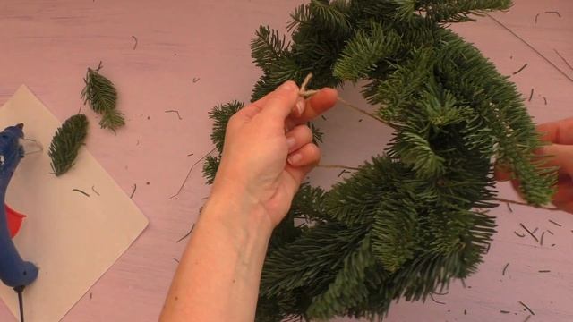 Christmas Wreath/Новогодний декор венка/DIY