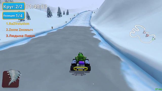 Moorhuhn Kart | Малой бежит к маме смотреть онлайн