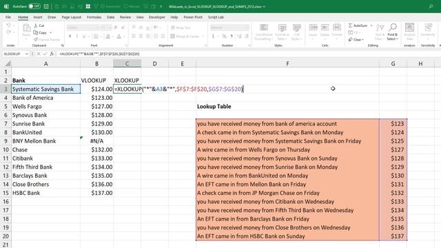 Excel - Wildcards in Excel VLOOKUP XLOOKUP and SUMIFS - Episode 2512 смотреть онлайн
