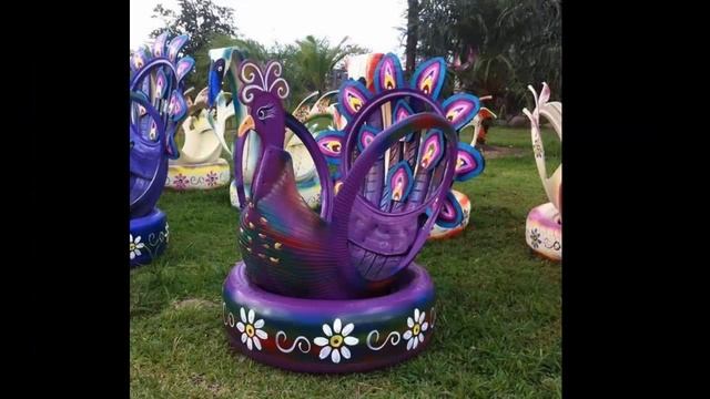 ❤ Самые красивые поделки из шин ❤ Поделки из колес смотреть онлайн
