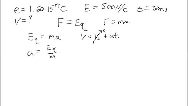 Speed of charged particle in uniform electric field смотреть онлайн
