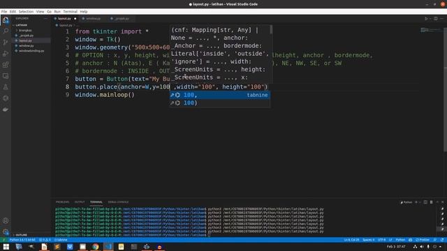 Python TKINTER Part #6 | Layout Dengan Place | Tutorial Belajar Tkinter Bahasa Python Indonesia смотреть онлайн