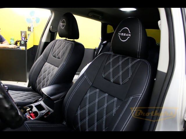 Чехлы на Nissan Qashqai J11, серии "Aurora" с логотипами смотреть онлайн