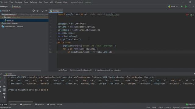 LANGUAGE TRANSLATOR IN PYTHON смотреть онлайн