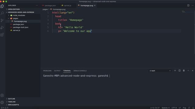 01 - Set up a Template Engine - Advanced Node and Express - freeCodeCamp смотреть онлайн