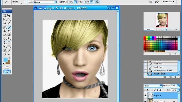 Coloring a Black & White Picture in Photoshop CS3 смотреть онлайн