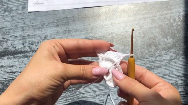 Косынка крючком/ Ажурная косынка /Косынка для девочки (часть 1) смотреть онлайн