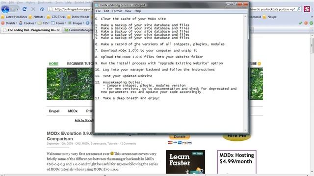 Updating a Website from MODx 0.9.6.3 to MODx 1.0.0 - Part 1 смотреть онлайн