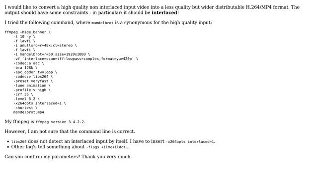 ffmpeg: how to create an interlaced h.264 video? (2 Solutions!!) смотреть онлайн
