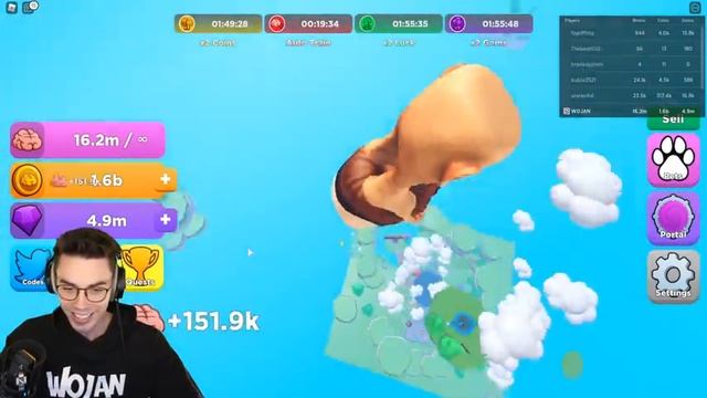 OD 0 IQ DO NAJMĄDRZEJSZEGO CZŁOWIEKA 999999 IQ w ROBLOX! (Roblox Brain Simulator) смотреть онлайн