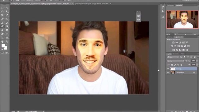 Adobe Photoshop cc 2015 basic Face Swap tutorial! смотреть онлайн