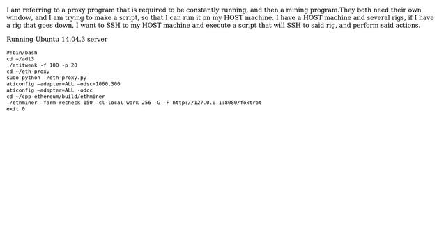 Can I use a bin bash script to start two separate processes that need to remain running in two... смотреть онлайн