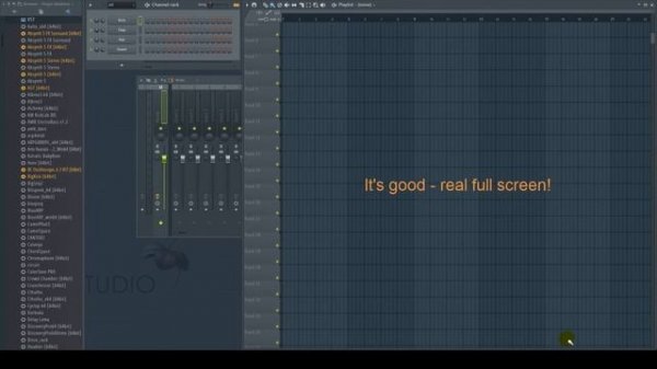 FL studio 12 realy full screen