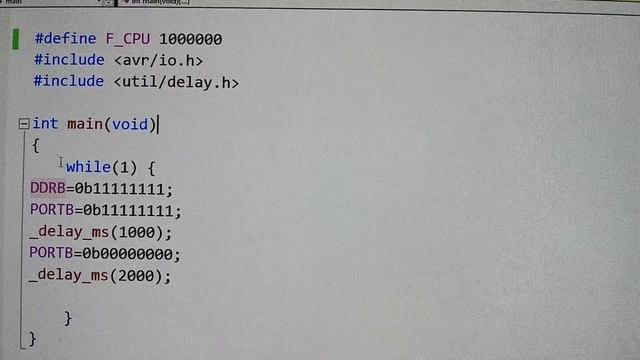 Пишем первый код для ATMEGA32 в Атмел студио и мигаем светодиодом смотреть онлайн