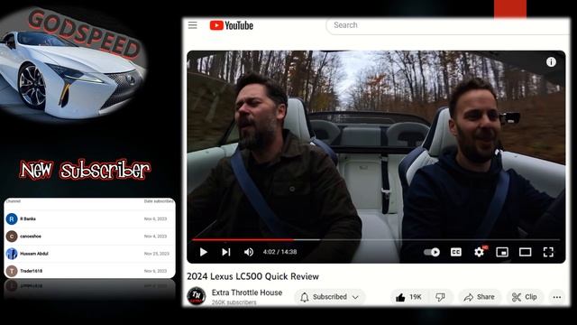 GodSpeed | Lexus LC500 | Market Review | 12.1.2023