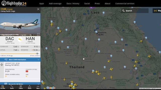 Flight Radar 24 Asian Zone 22:14 17/03/2020 смотреть онлайн