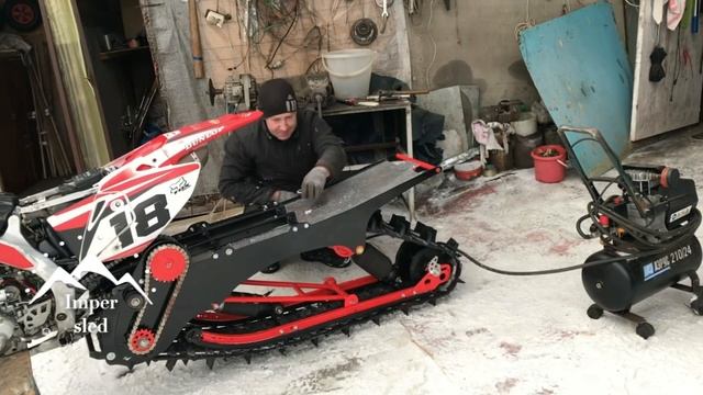 Как я делал Сноубайк (покраска,первый выезд) 8-серия Impersled .Сноубайк. Snowbike. смотреть онлайн