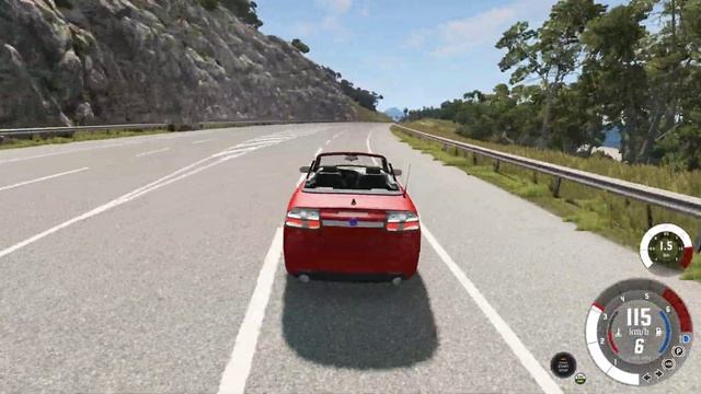 BeamNG.drive - SAAB 9-3 Aero 2.3L Convertible 2011 - Car Show Test Drive Crash . 4K 60fps. смотреть онлайн