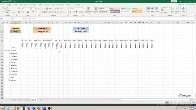 How To Create Attendance Excel Sheet With Formula? Hindi Instructions - Automated Attendance System смотреть онлайн