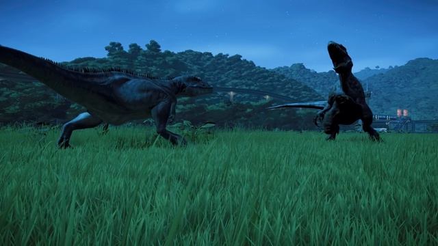 T-Rex Vs Indominus Rex Vs Spinosaurus Vs Carcharodontosaurus - Jurassic World Evolution смотреть онлайн