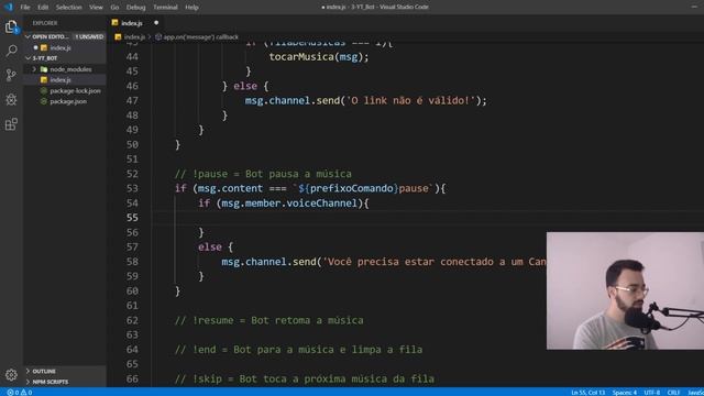 Fila de músicas, pausar, retomar, e pular música! - Bot para Discord em Node.js (parte 2) смотреть онлайн
