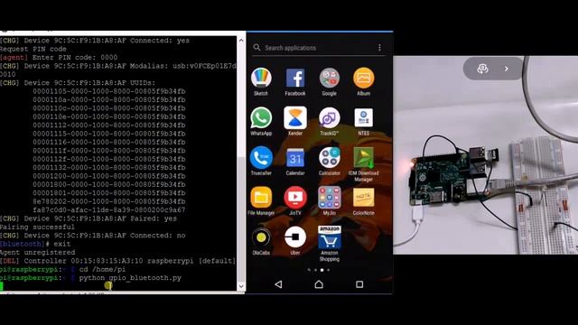 How to Control Raspberry Pi GPIO using Android App over Bluetooth смотреть онлайн