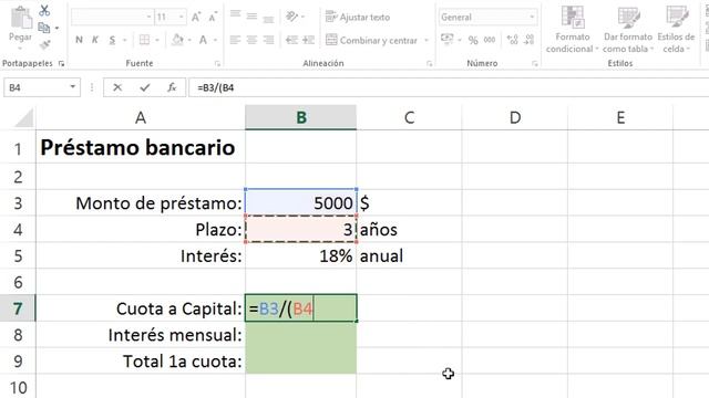 Curso de Excel 2021 | Ejercicio 11: Cálculo de Préstamo Bancario смотреть онлайн