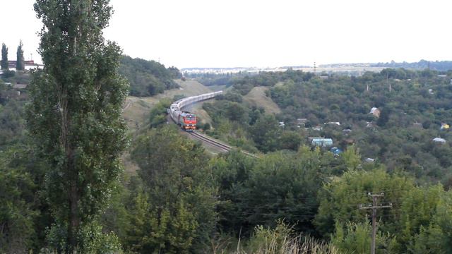 ТЭП70БС 209 мчится со скоростью 25,5 км/ч по очень красивым кривым на перегоне Латная - Подклетное. смотреть онлайн