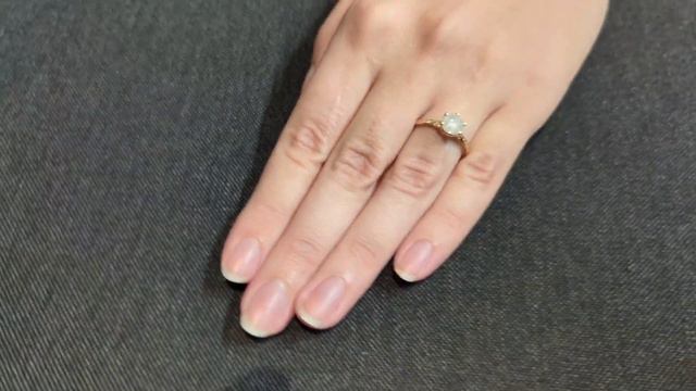 Raw Salt and Pepper Diamond Black/Rose/White/Yellow Gold Engagement Ring Art Deco Band смотреть онлайн