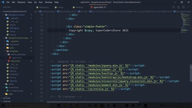 Python Django Ecommerce Tutorial Part 4 | Amazon Clone | Admin Template Setup | Base Child Template смотреть онлайн