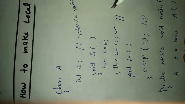Conversion of local variable to instance variable in java смотреть онлайн