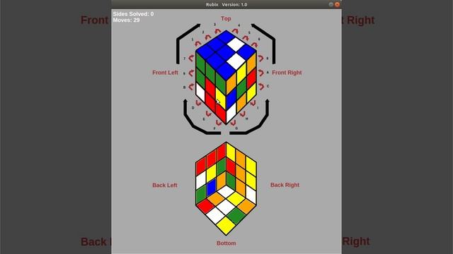 Rubik's Cube Simulator written in TCL/TK смотреть онлайн