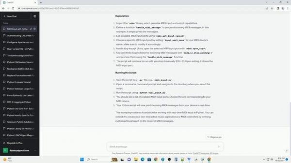 Getting input from MIDI devices live Python