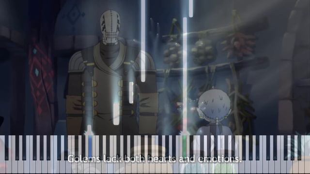 Somali to Mori no Kamisama Episode 2 OST - A Very Nice Golem - Piano Tutorial смотреть онлайн