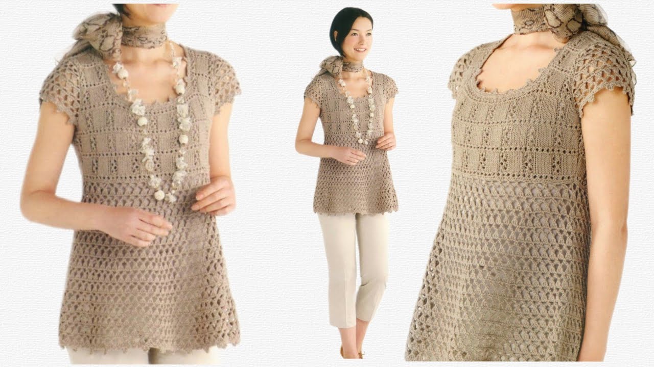 Очаровательная нежная, женственная туника. Подчеркивает все достоинства и скрывает недостатки фигуры смотреть онлайн