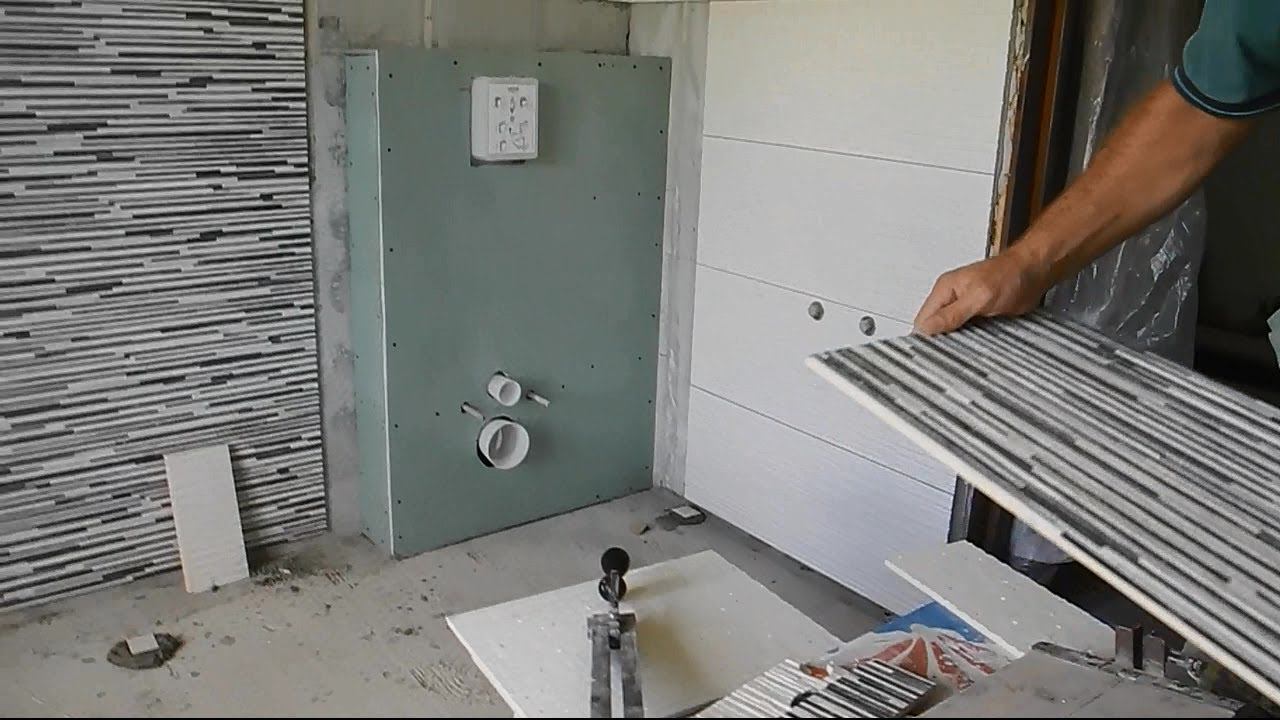 Как укладывать плитку на инсталляцию смотреть онлайн