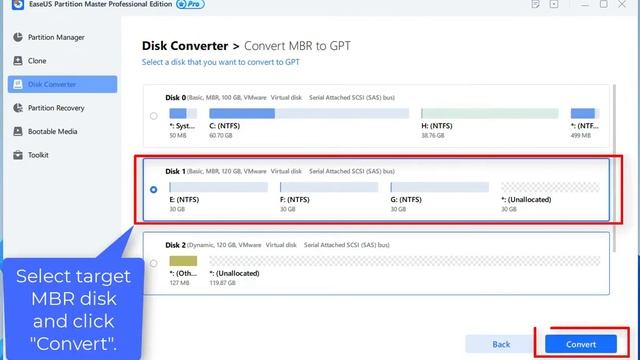 Steps to Convert MBR to GPT - EaseUS Partition Master смотреть онлайн